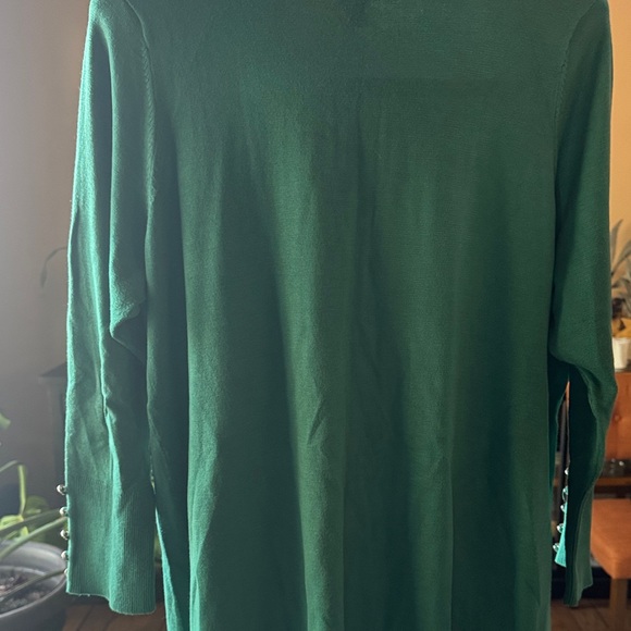 JM Collection Turquoise Knit Cardigan - Picture 9 of 10